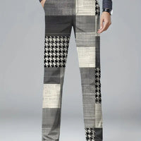Mens Casual Slim-fit Straight-leg Dress Pants