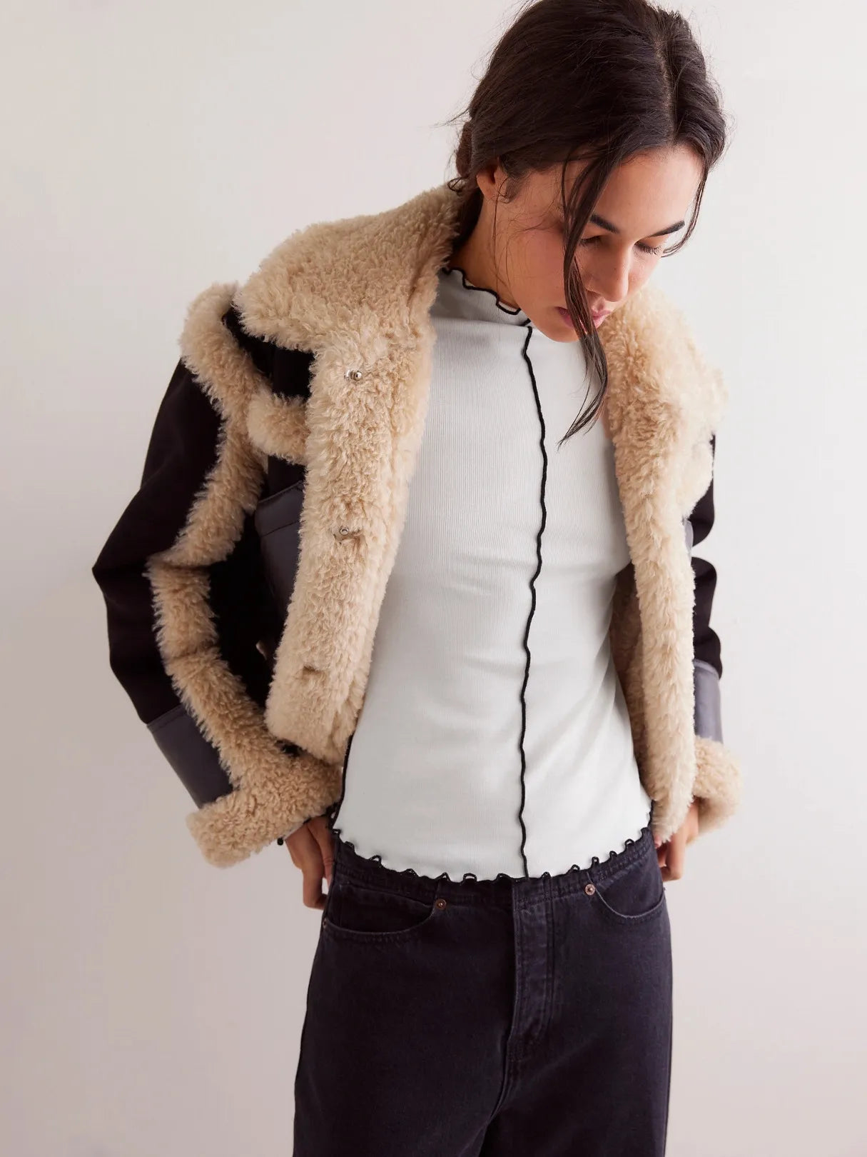 Curling Fake Collar Top