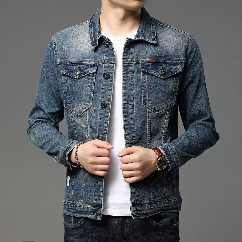 Mens Denim Jacket Slim-Fit