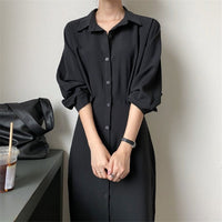 French Elegant Temperament Dress Female Lapel Waist Waist