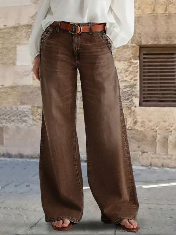 Womens Relaxed-fit Casual Jeans