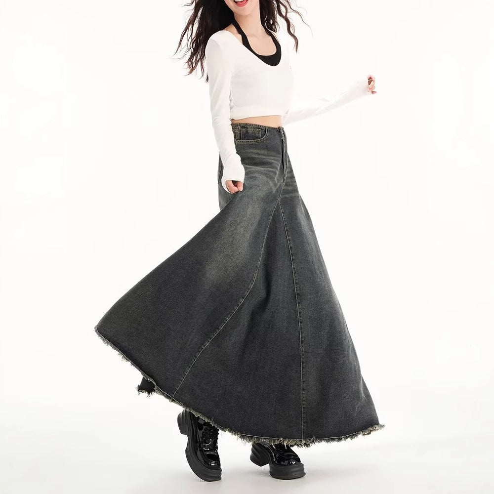 Retro Denim Skirt