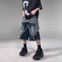 Frayed Denim Shorts