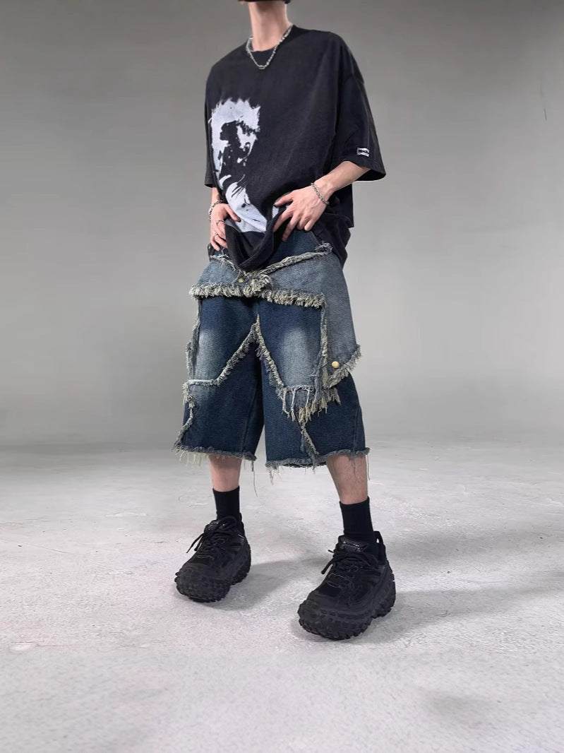 Frayed Denim Shorts